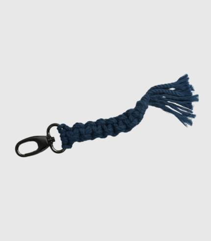Azure Coil Macrame Key Fob