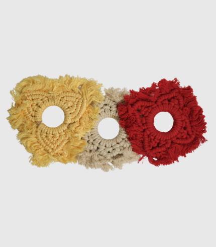 Rangoli Radiance Macrame Tea Light Holders