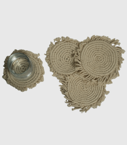 The Boho Spiral Macrame Coaster (Set of 6)