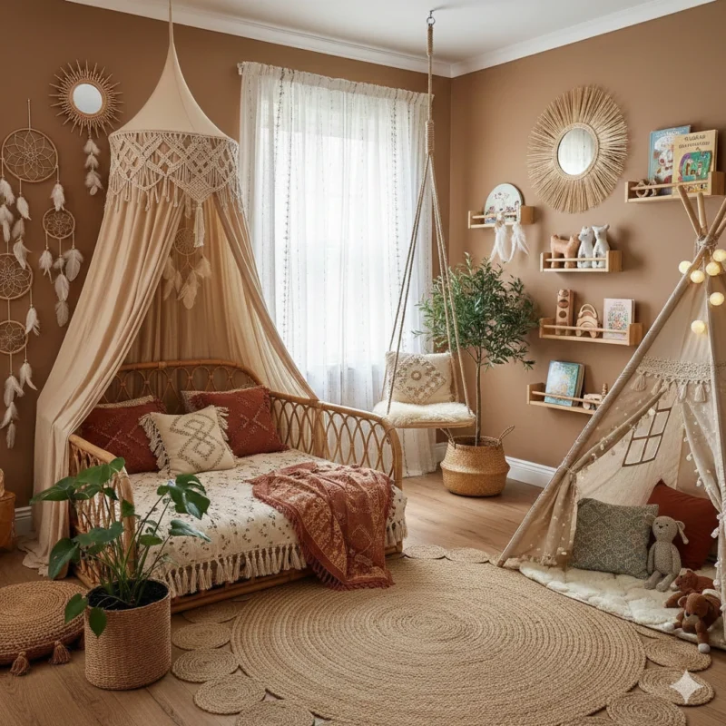 Beautiful Boho Kids Room Decor