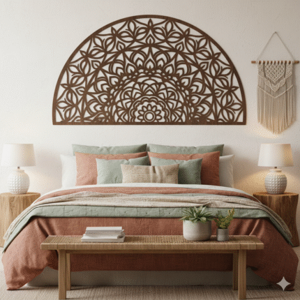Half Mandala wood cutout | Semicircle Mandala