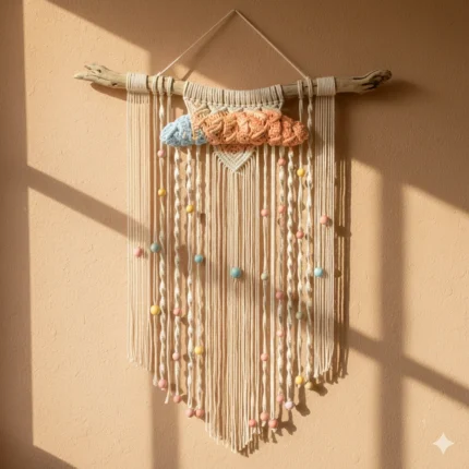 Macramé Rain Wall Hanging