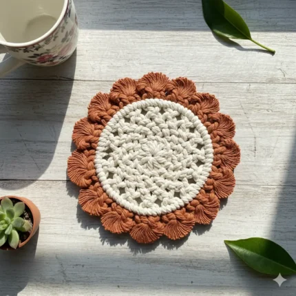 Double Colour Macramé Coaster
