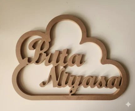 Customize Name Cloud Mdf Cutout